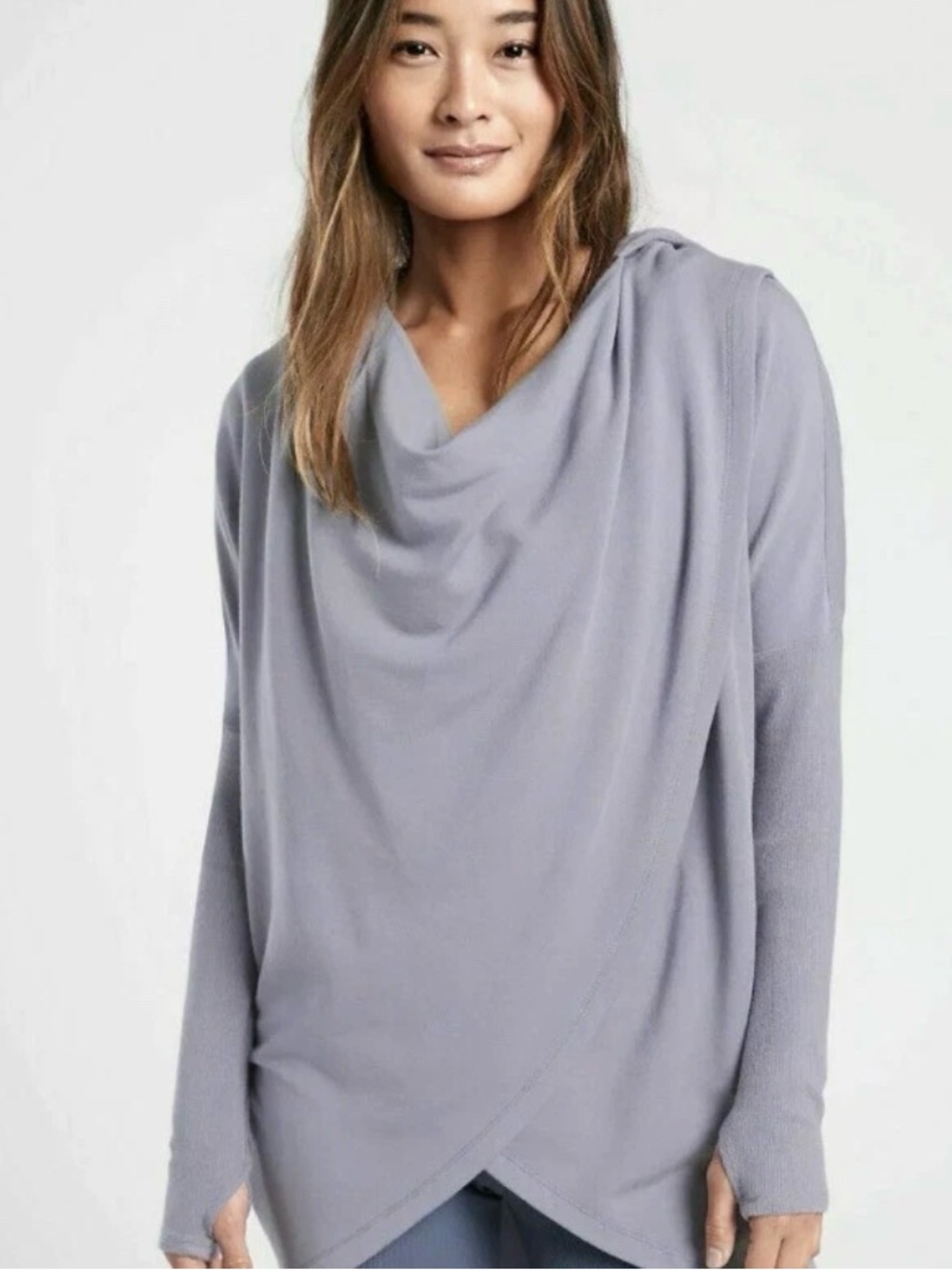 🌼Athleta Purana Wrap Sweatshirt in Twilight Lilac